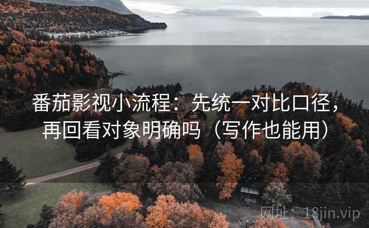 番茄影视小流程：先统一对比口径，再回看对象明确吗（写作也能用）